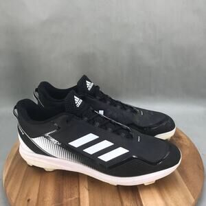 Adidas Icon 7‎ Baseball Cleats Mens 16 Black White Lace Up Low Top Molded